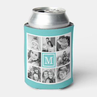 Enfriador De Latas Collage de fotos de Instagram de Monograma Turques