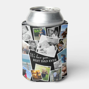 Enfriador De Latas Collage de fotos de papá personalizado de 17 Día