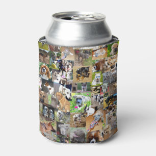Enfriador De Latas Collage de fotos de perro, Refrigerador de bebidas