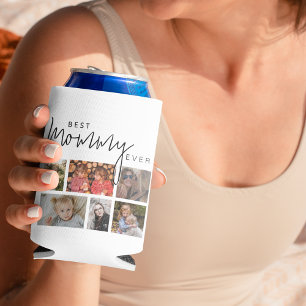 Enfriador De Latas Collage personalizado de 12 fotos para Mamá