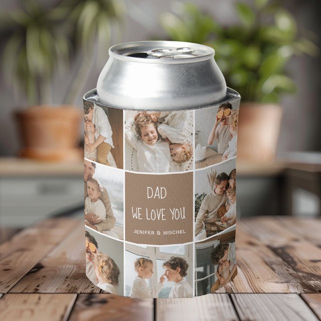 Enfriador De Latas Collage Photo Dad We Love Happy Fathers Day (Subido por el creador)