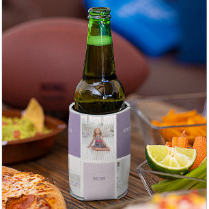 Enfriador De Latas Collage Photo Purple Mejor Regalo De Mamá Nunca