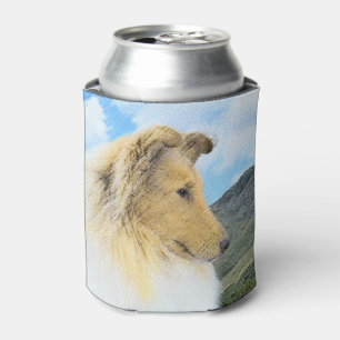 Enfriador De Latas Collie in Mountains (Rough) Pintura - Perro Art