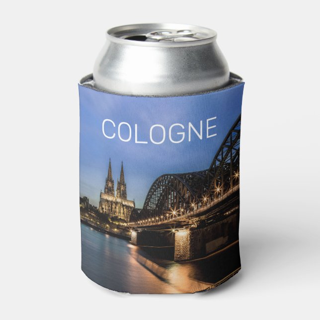 Enfriador De Latas Cologne Cityscape Alemania Dom Noche Souvenir (Lata Anverso)