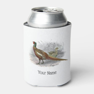 Enfriador De Latas Color de dibujo de pájaros de caza de faisán de vi
