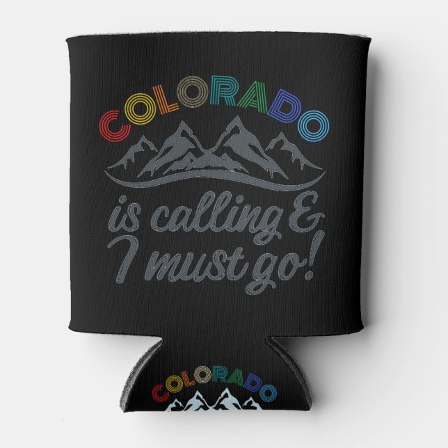 Enfriador De Latas Colorado llama y debo irme (Anverso)