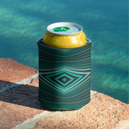 Enfriador De Latas Colores Acuáticos en Franjas de Pintura Acuarela A