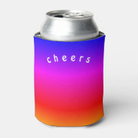 Colores arcoiris Refrigerador de bebidas con texto