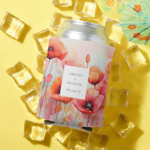 Enfriador De Latas Colores de agua rojos en un campo