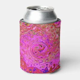 Enfriador De Latas Colores de Marcado Rosado Caliente Resumen Swirl R