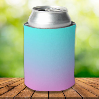 Enfriador De Latas Colores de sirena gradiente rosa morado aqua oscur