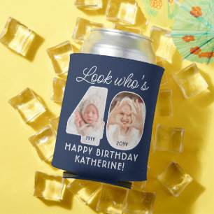 Enfriador De Latas Colores DIY • Cumpleaños de 40 años de Look Who's