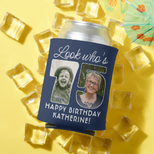 Enfriador De Latas Colores DIY • Mira Quién Cumple 75 Años Fiesta 2 F