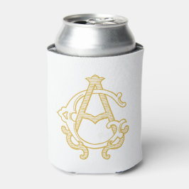 Enfriador De Latas COLORES EDITABLES AG Monograma GA Monograma Cosy