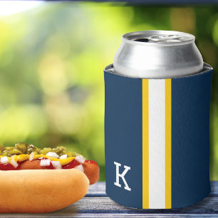 Enfriador De Latas Colores universitarios Blue/Maize/White Stripe