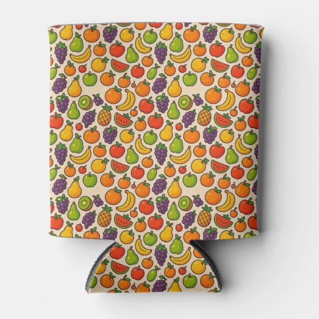 Enfriador De Latas Colorful fruits patterned (Anverso)
