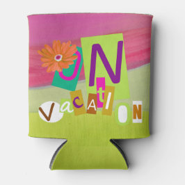 Enfriador De Latas Colorful Unique Retro Vacay Mode