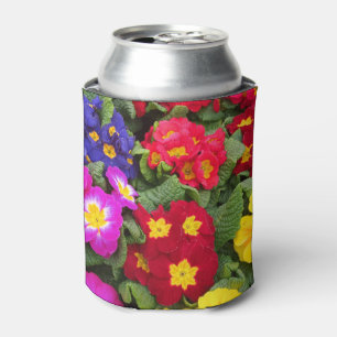 Enfriador De Latas Colorida Medley de Primulas en primavera