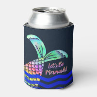 Colorida moda cola de sirena y olas