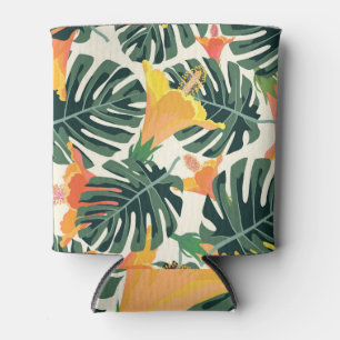 Enfriador De Latas Colorida textil tropical exótica