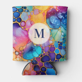 Enfriador De Latas Colorida tinta de alcohol fondo de acuarelas moder