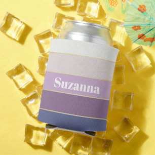Enfriador De Latas Coloridas bandas de color Purple Gold personalizad