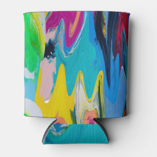 Enfriador De Latas Colorido, abstracto, desenfoque del movimiento de 