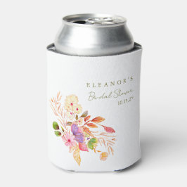 Enfriador De Latas Colorido Brunch Burbujas de Ducha de Acuarela Flor