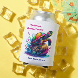 Enfriador De Latas Colorido Esplash de tortuga