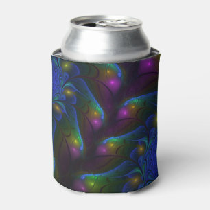 Enfriador De Latas Colorido Luminoso Abstracto Moderno Trippy Fractal