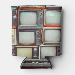 Enfriador De Latas Colorido montón de TV retro, vintage.