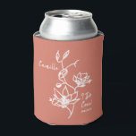Enfriador De Latas Colorido Rustic I Do Crew Bridesmaid<br><div class="desc">La floral botánica contra el naranja quemado rústico hace un regalo destacado para la dama de honor para su fiesta nupcial. Fácilmente personalizar con el nombre y la fecha de evento de su elección. Regalo por la fiesta de la soltera, la fiesta de las novias, la dama de honor y...</div>