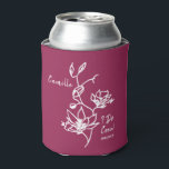 Enfriador De Latas Colorido Rustic I Do Crew Bridesmaid<br><div class="desc">La floral botánica contra una marsala-burgundy rústica y colorida hace un regalo destacado para la dama de honor de su fiesta nupcial. Fácilmente personalizar con el nombre y la fecha de evento de su elección. Regalo por la fiesta de la soltera, la fiesta de las novias, la dama de honor...</div>