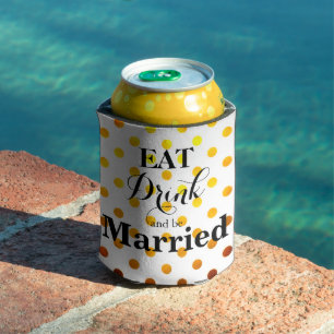 Enfriador De Latas Come Bebida y sé boda casado