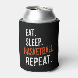 Enfriador De Latas Come Dormir Baloncesto Repetir Retro Vintage
