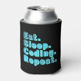 Enfriador De Latas Come Dormir Codificando Repite - Humor Divertido d