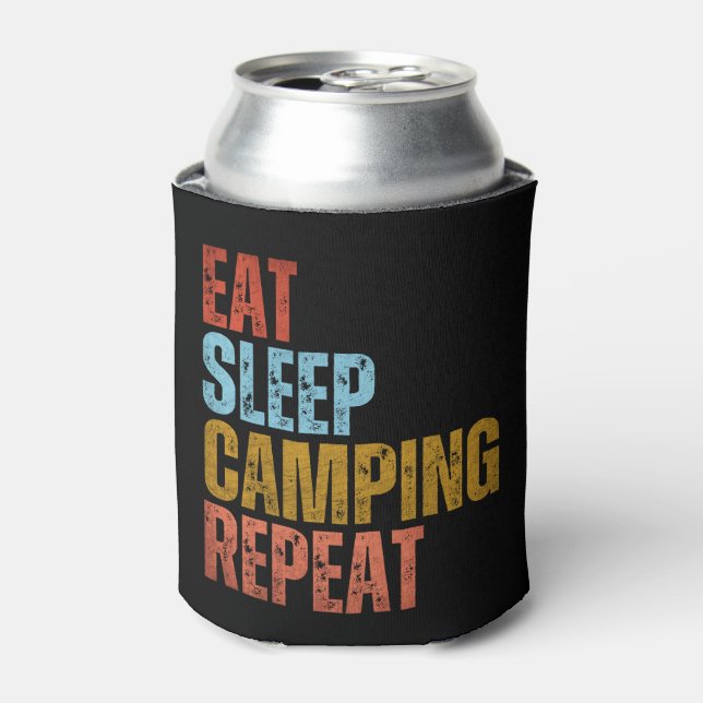 ENFRIADOR DE LATAS COMER DORMIR CAMPAMENTO REPETIR (Lata Anverso)