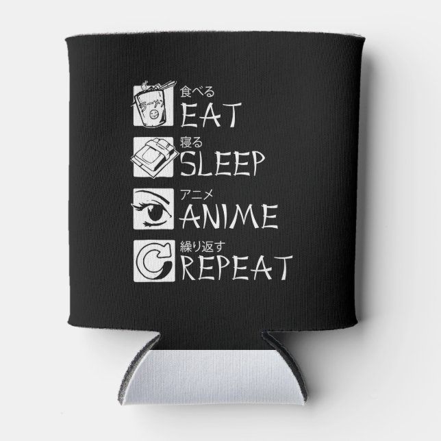 Enfriador De Latas Comer Sleep Anime Repetir Idea de Regalo Cosplayer (Anverso)
