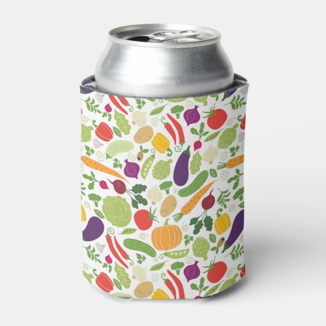 Enfriador De Latas Comida de fondo blanco (Lata Anverso)