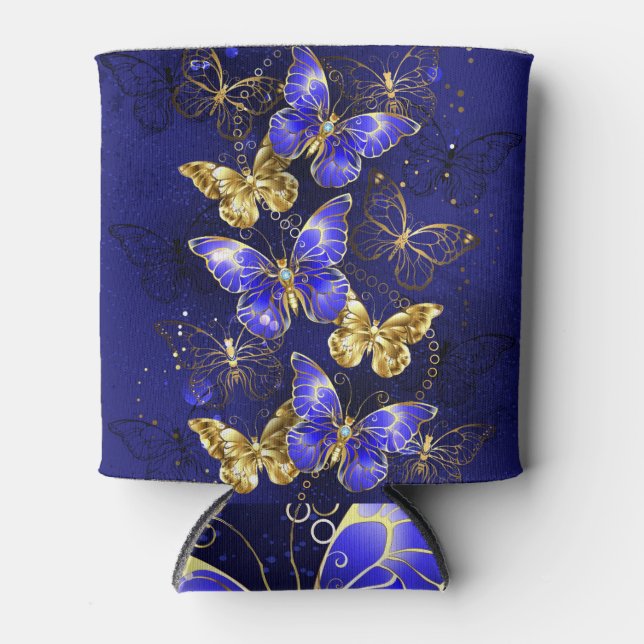 Enfriador De Latas Composición con mariposas de zafiro (Anverso)