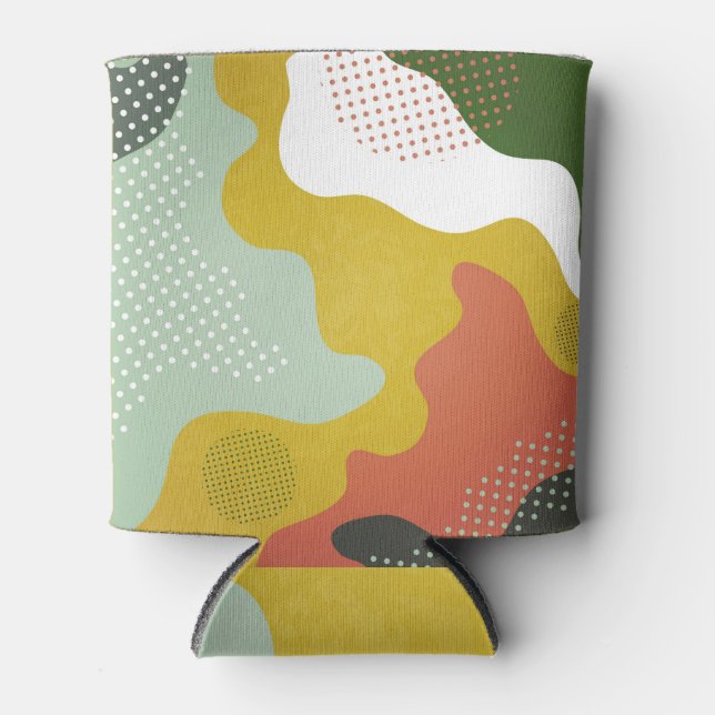 Enfriador De Latas Composición de ondas geométricas abstractas modern (Anverso)