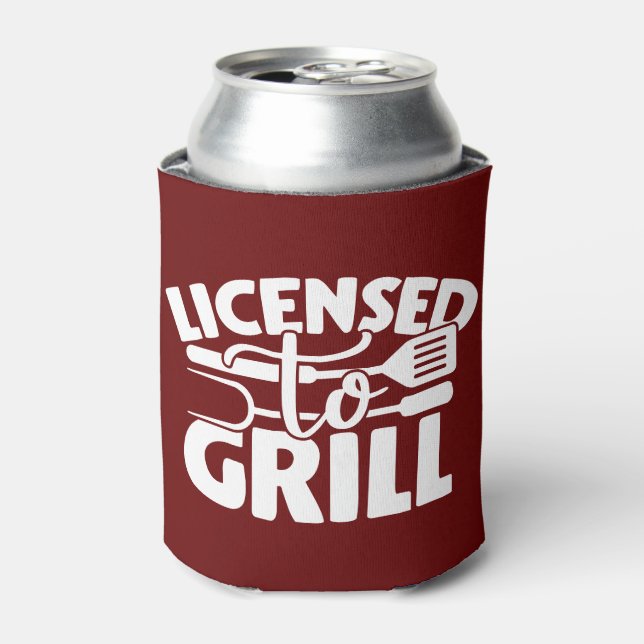Enfriador De Latas Con Licencia Para Grill (Lata Anverso)