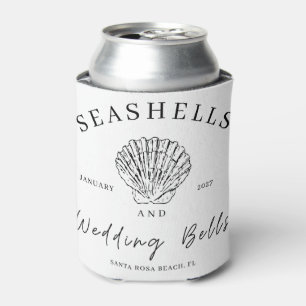 Enfriador De Latas Conchas marinas y campanas de boda