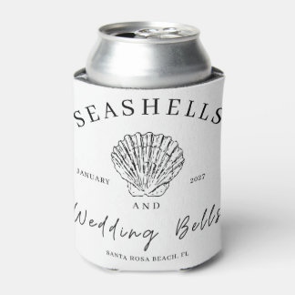 Enfriador De Latas Conchas marinas y campanas de boda