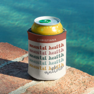 Enfriador De Latas Conciencia retro sobre la salud mental