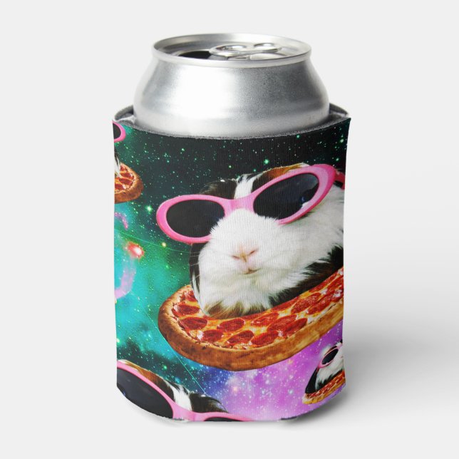 Enfriador De Latas Conejillo de indias de espacio divertido (Lata Anverso)
