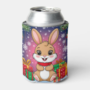 Enfriador De Latas Conejito Navideño Adorable