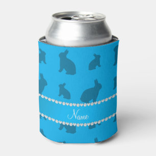 Enfriador De Latas Conejitos conocidos personalizados del azul de