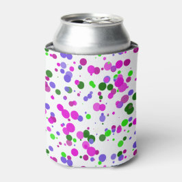 Enfriador De Latas Confeti de lunares rosados