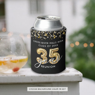 Enfriador De Latas Confetti de globos de oro negro de 35 clases Reuni